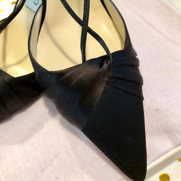 💯Auth Jimmy Choo black satin heels 36.5 - Picture 3 of 8